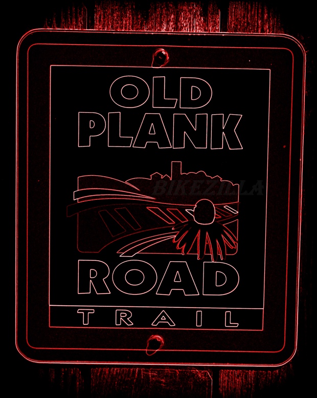 WM Old Plank Road Trail Sign Neon 2