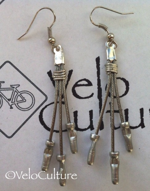 veloculture brake cable earrings