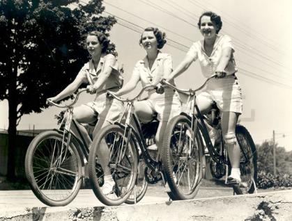 Photo: Female Cyclists.