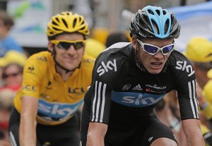 Photo: Froomey towed Brad Wiggins all over France.