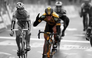 Photo: The “under-evaluated” Ciolek spoils Sagan’s sprint success (image courtesy Team MTN-Qhubeka). 