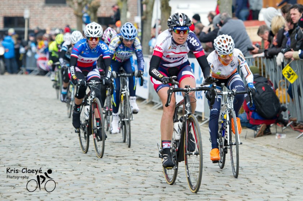 Marijn on the Oude Kwaremont. Looks like the second steak did the trick. (Image by Kris Claeyé)