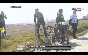 Turgot's Roubaix wheel-change